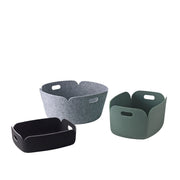 Panier de rangement rond recyclé vert clair 52x23cm Restore - Muuto - The Cool Republic
