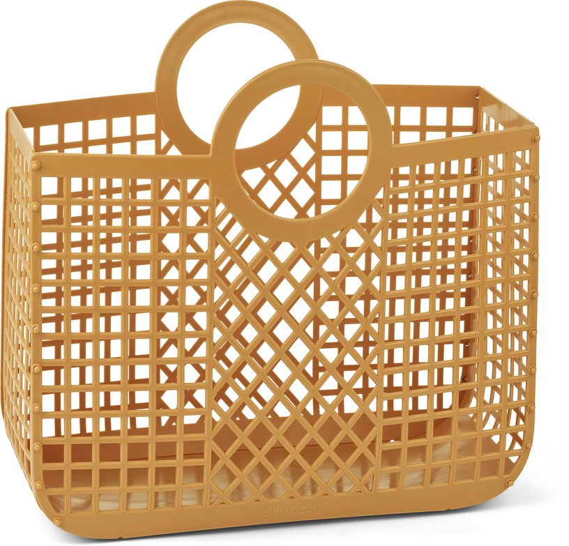 Panier en matériaux recyclés yellow mellow Bloom - Liewood - The Cool Republic