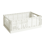 Panier en matière recyclée blanc L Colour Crate - HAY - The Cool Republic