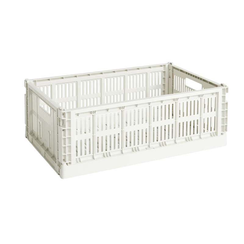 Panier en matière recyclée blanc L Colour Crate - HAY - The Cool Republic