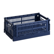Panier en matière recyclée bleu marine S Colour Crate - HAY - The Cool Republic