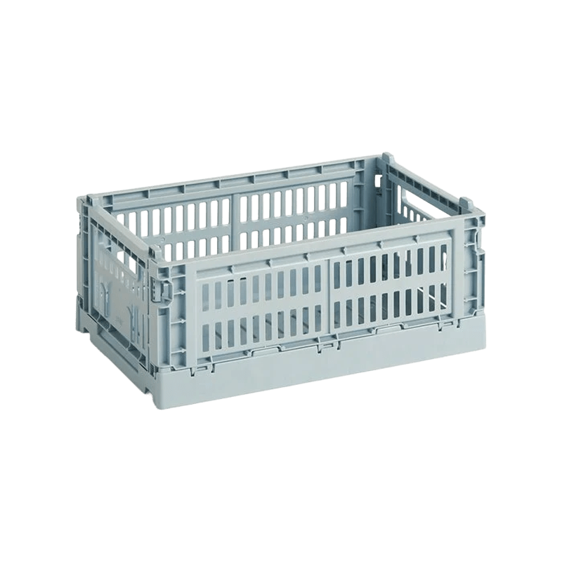 Panier en matière recyclée bleu poudré S Colour Crate - HAY - The Cool Republic