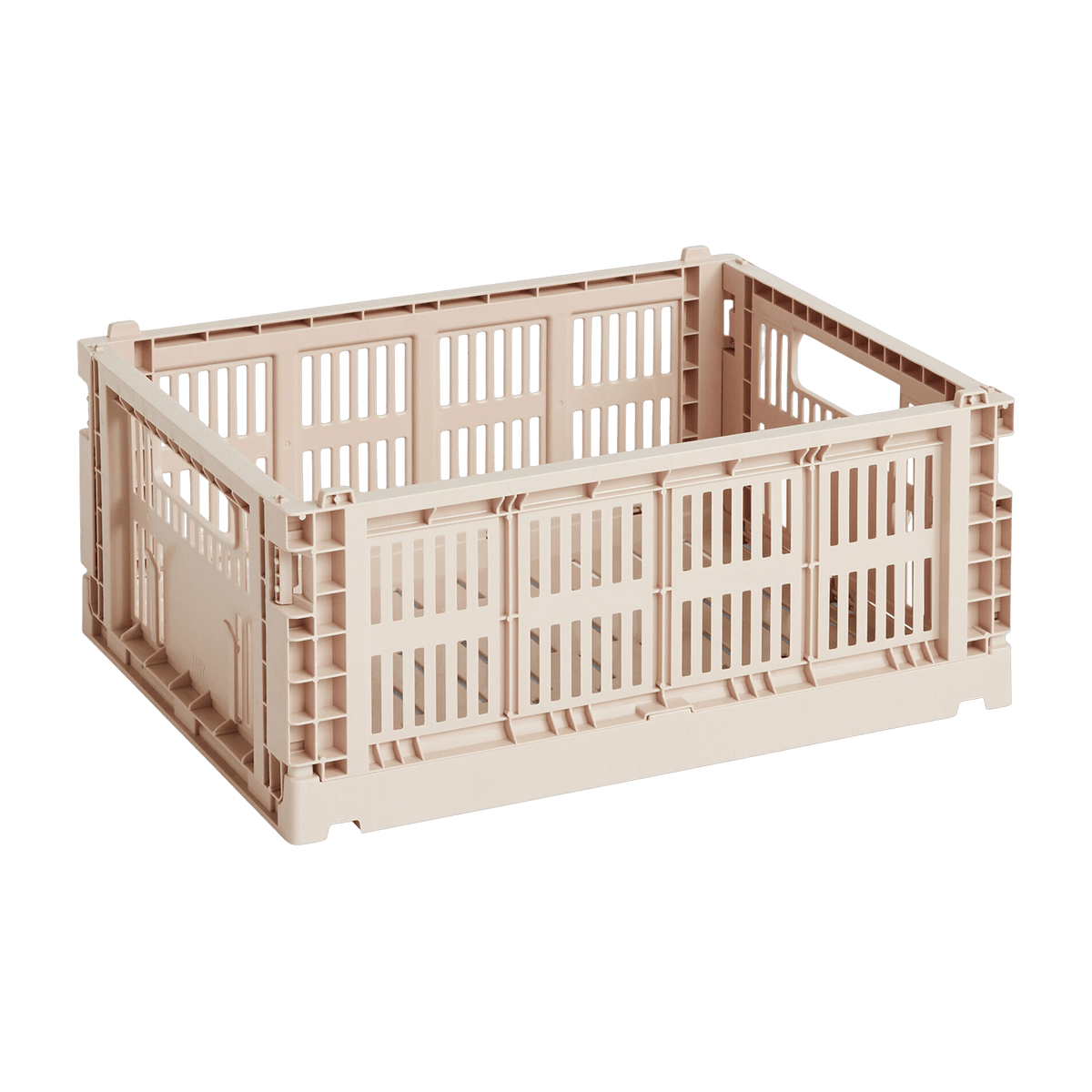 Panier en matière recyclée rose poudré M Colour Crate - HAY - The Cool Republic