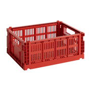 Panier en matière recyclée rouge M Colour Crate - HAY - The Cool Republic