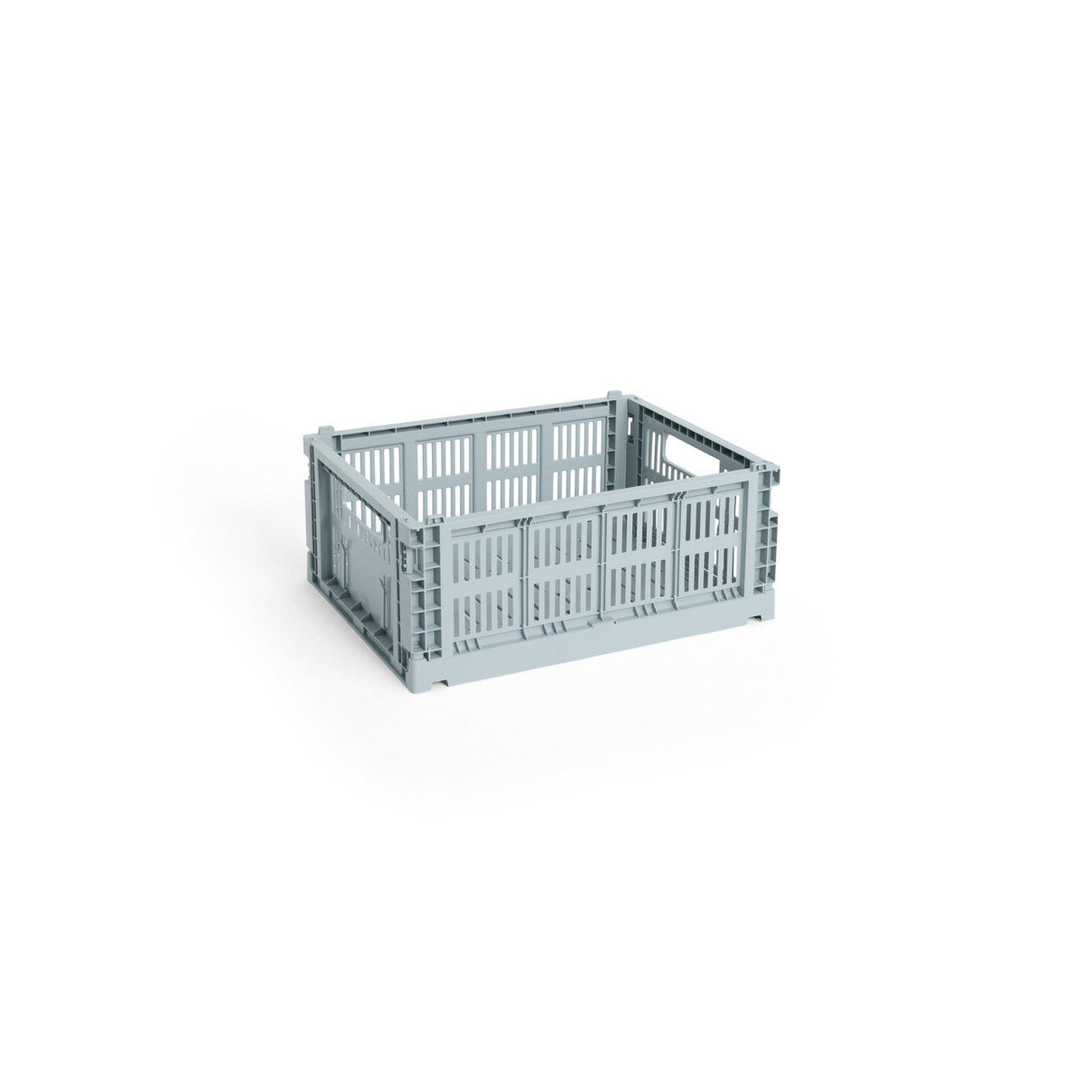 Panier en plastique recyclé bleu gris 26,5 x 34,5 x 14 cm Colour Crate - HAY - The Cool Republic