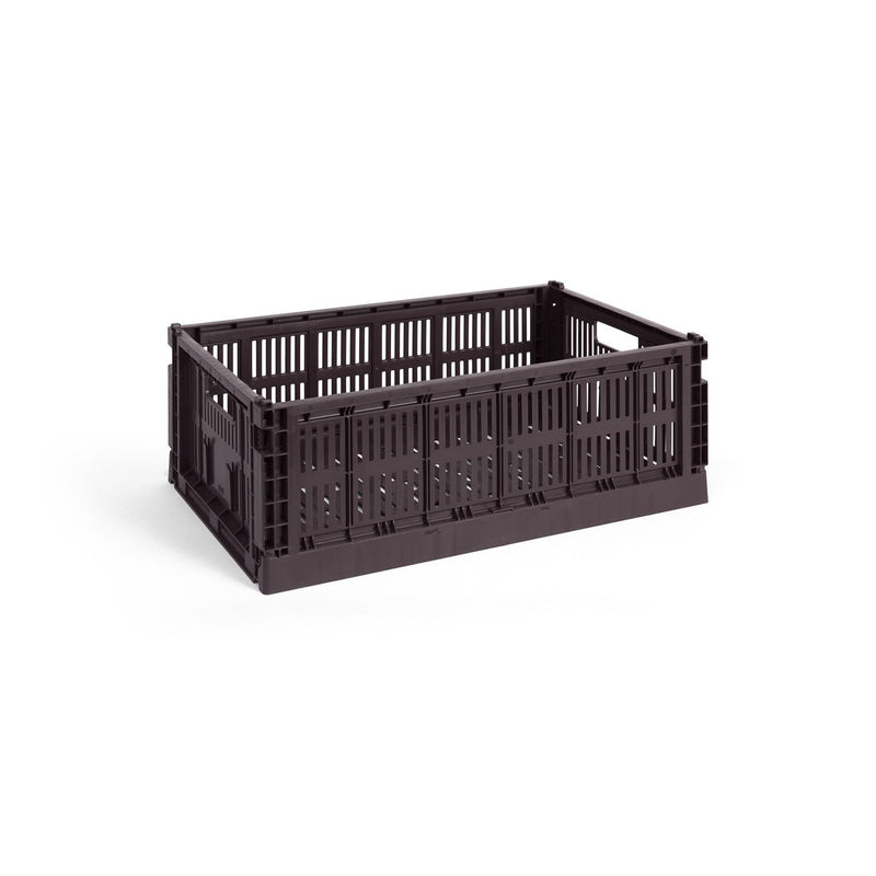 Panier en plastique recyclé bordeaux 53 x 34,5 x 18,5 cm Colour Crate - HAY - The Cool Republic