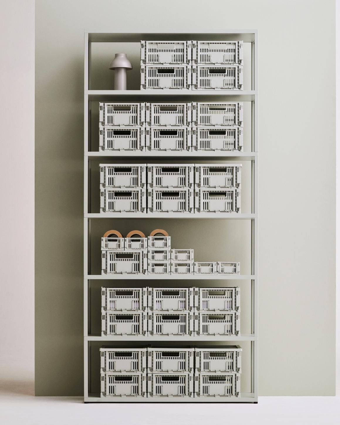 Panier en plastique recyclé gris 26,5 x 34,5 x 14 cm Colour Crate - HAY - The Cool Republic