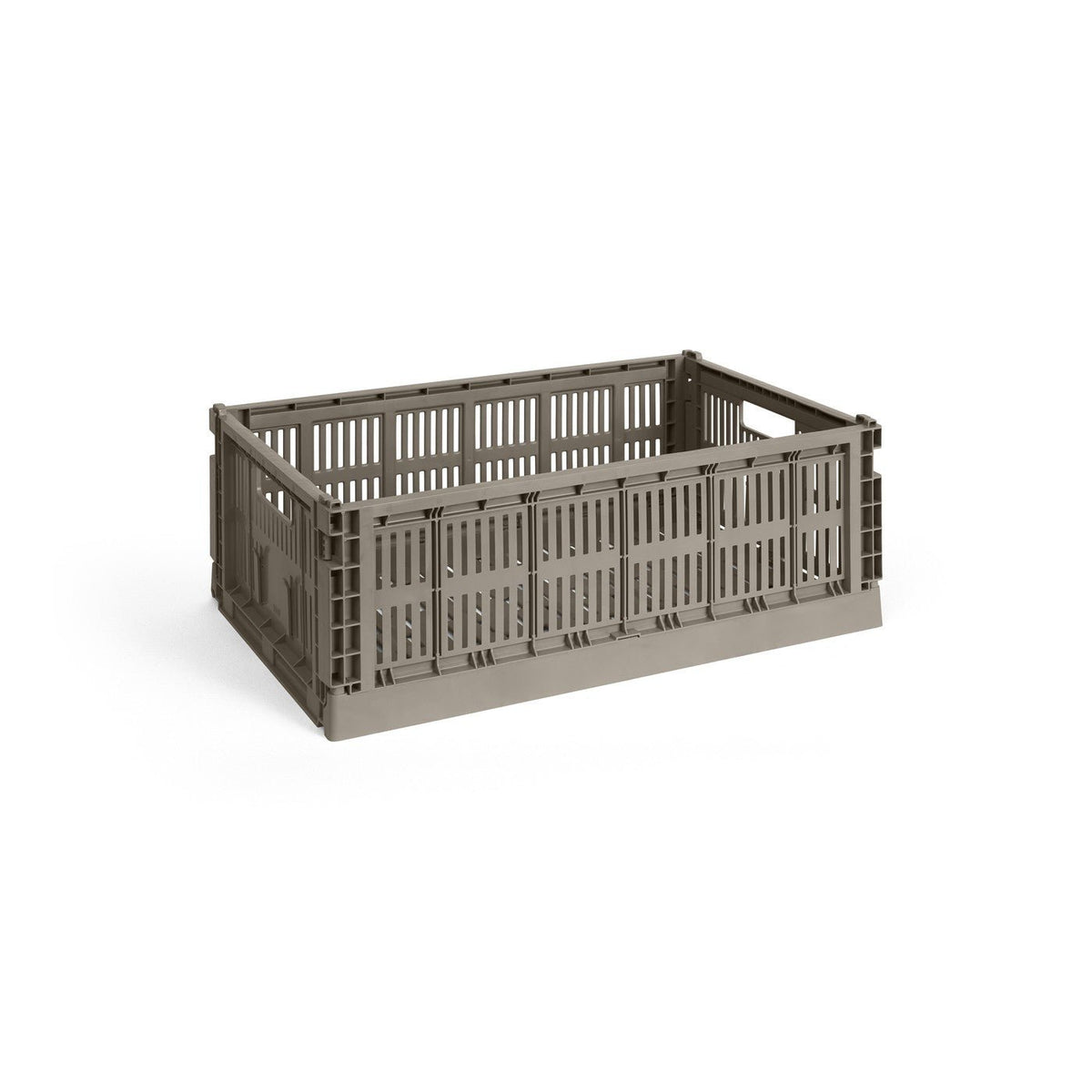 Panier en plastique recyclé gris chaud 53 x 34,5 x 18,5 cm Colour Crate - HAY - The Cool Republic