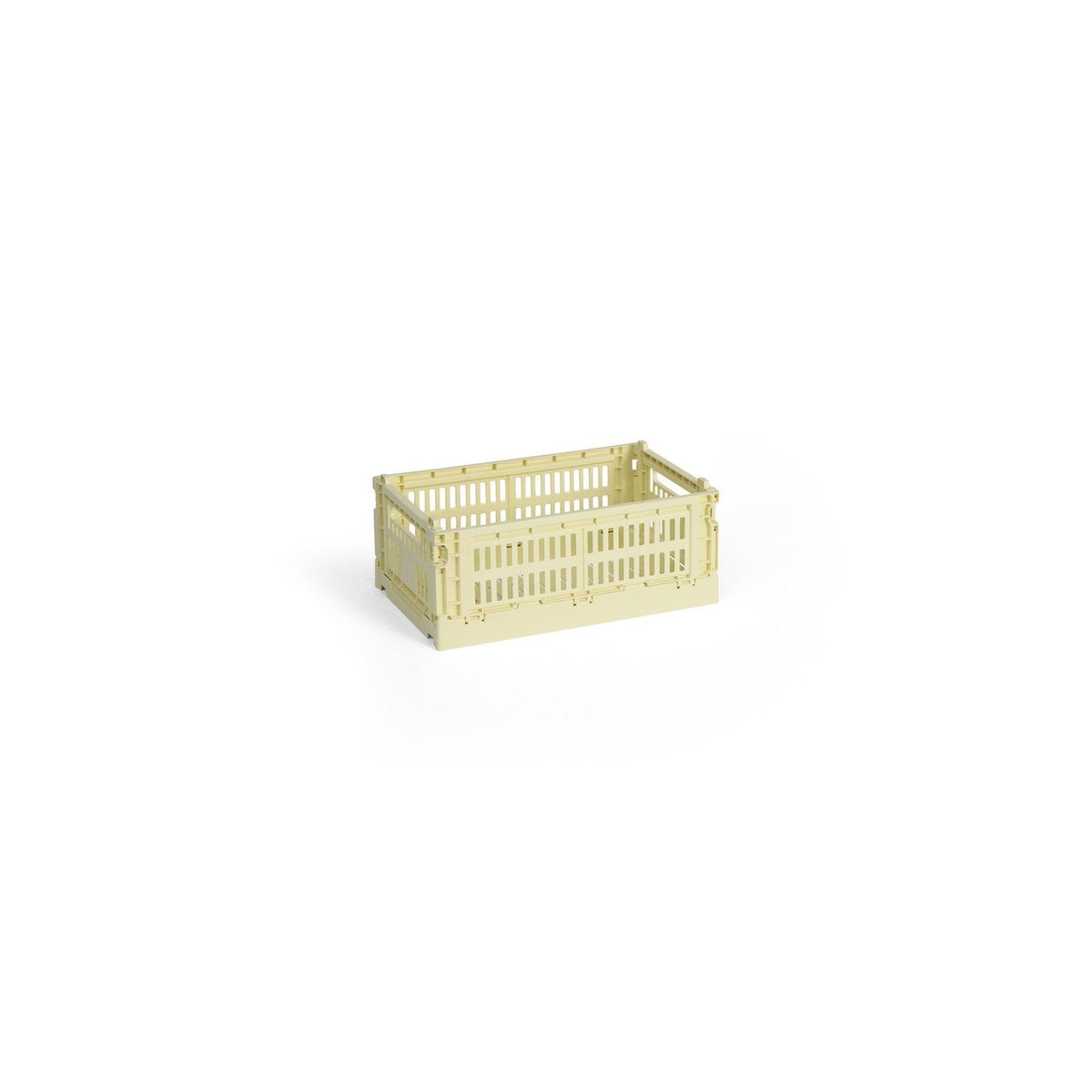 Panier en plastique recyclé jaune clair 26,5 x 17 x 10,5 cm Colour Crate - HAY - The Cool Republic