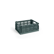 Panier en plastique recyclé vert foncé 26,5 x 34,5 x 14 cm Colour Crate - HAY - The Cool Republic