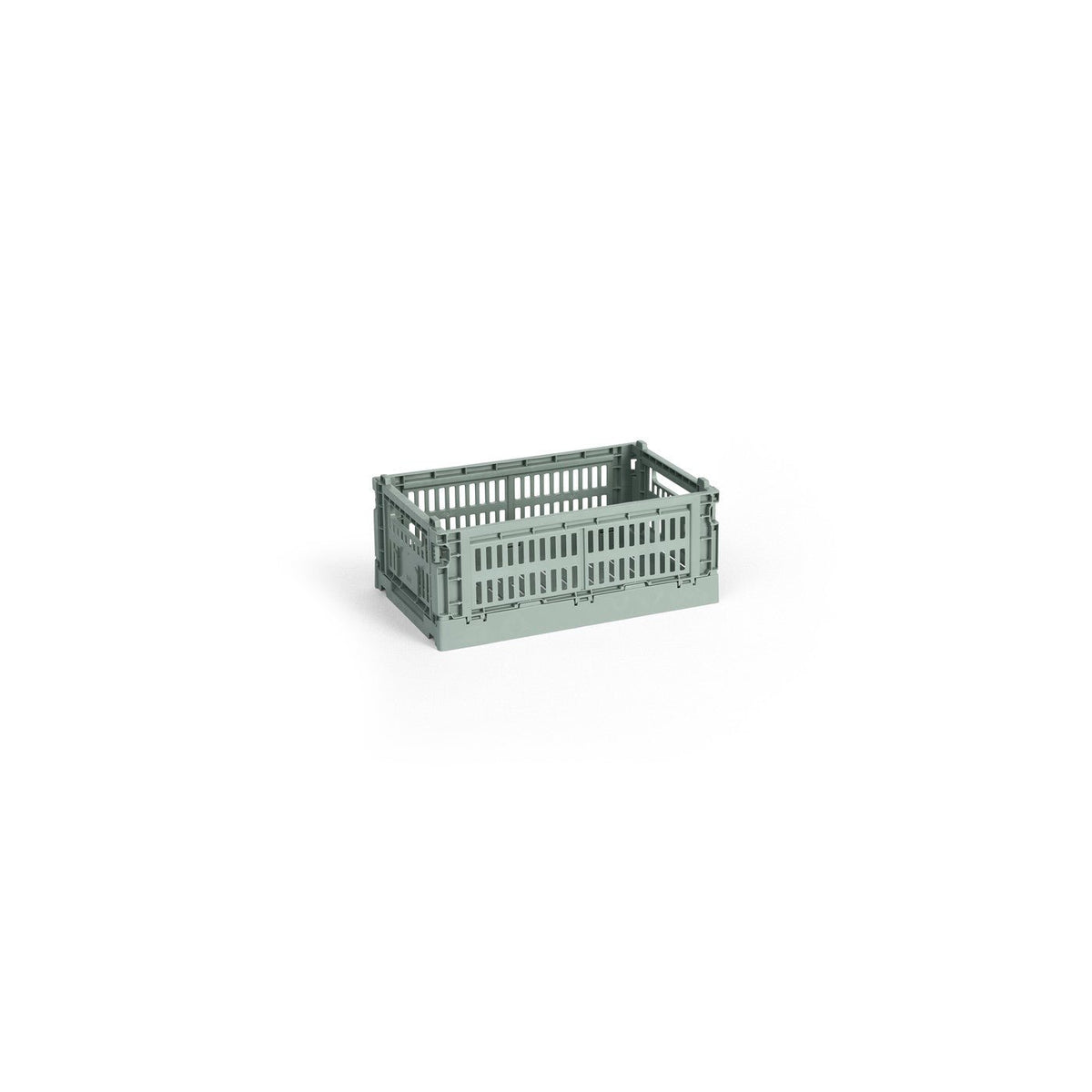 Panier en plastique recyclé vert sauge 26,5 x 17 x 10,5 cm Colour Crate - HAY - The Cool Republic