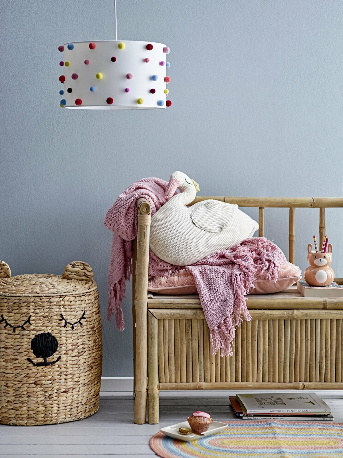 Panier ours en jonc Nature - Bloomingville mini - The Cool Republic