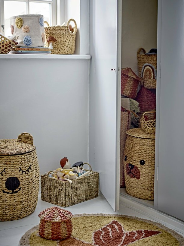 Panier ours en jonc Nature - Bloomingville mini - The Cool Republic