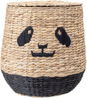 Panier panda avec couvercle enfant en jonc naturel - Bloomingville mini - The Cool Republic