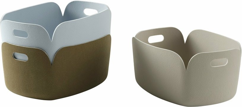 Panier rectangulaire bleu clair Restore - Muuto - The Cool Republic