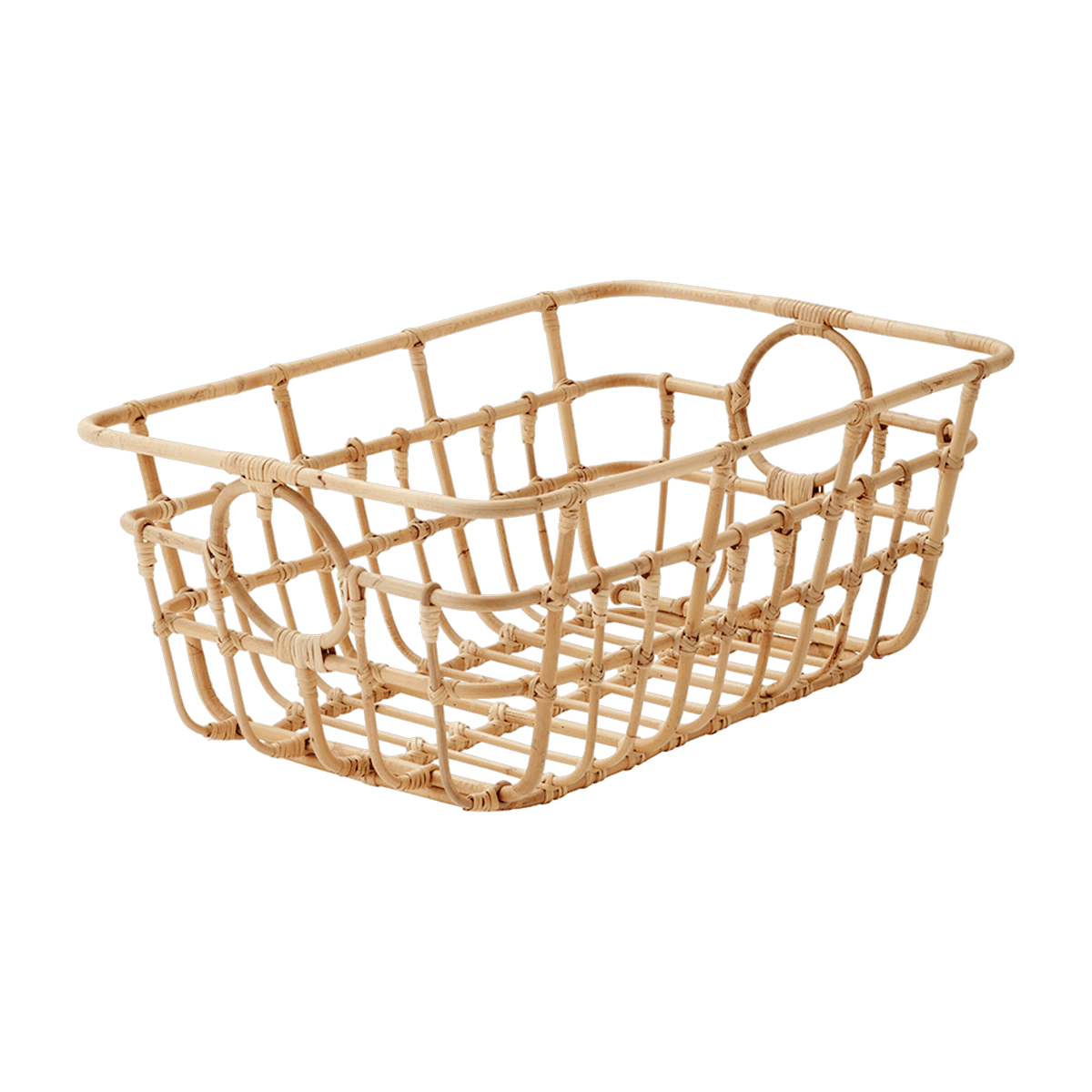 Panier rectangulaire en rotin naturel Carry Me - Cane-Line - The Cool Republic