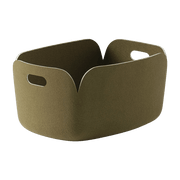 Panier rectangulaire marron vert Restore - Muuto - The Cool Republic