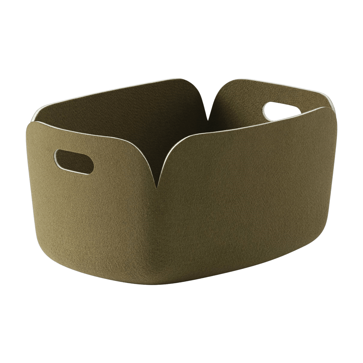 Panier rectangulaire marron vert Restore - Muuto - The Cool Republic