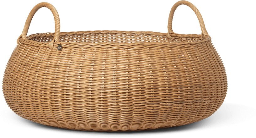 Panier tressé en rotin marron - Ferm living - The Cool Republic
