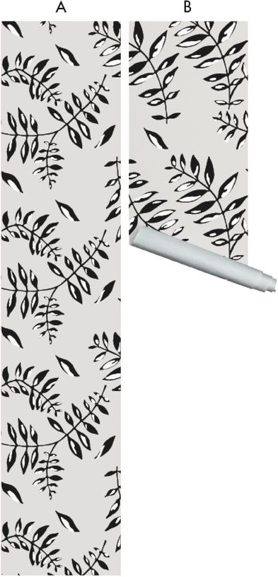 Panneau de papier peint blanc Jamini 3 - MUES Design - The Cool Republic