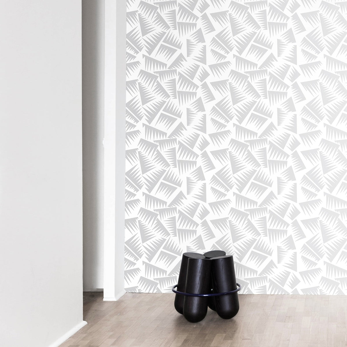 Papier peint blanc et argent Jer - La Chance - The Cool Republic