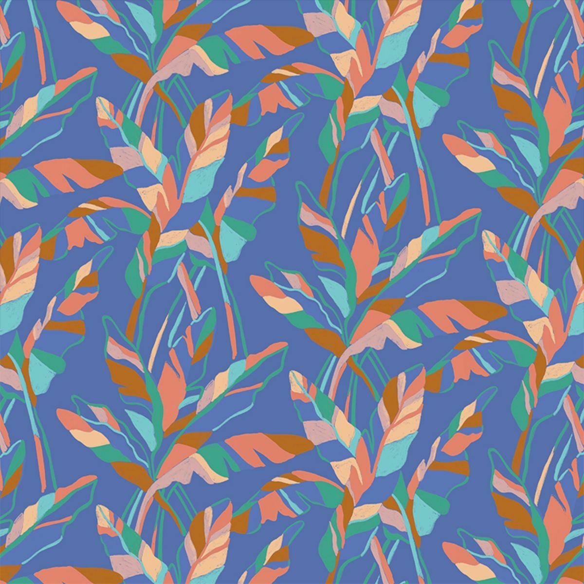 Papier peint bleu Banana Raccordable - Edito - The Cool Republic
