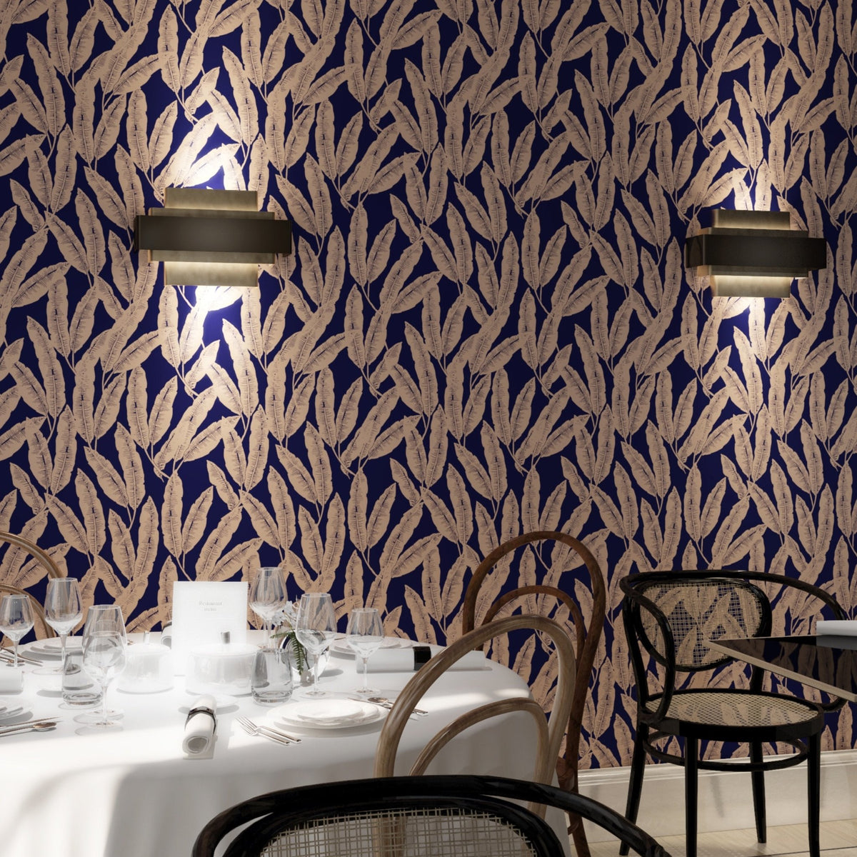 Papier peint bleu Plume - Season Paper - The Cool Republic