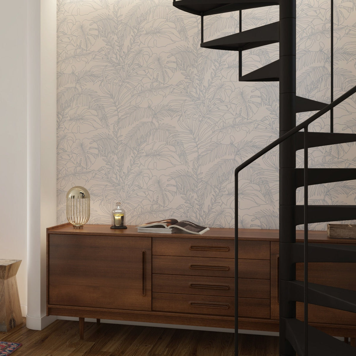 Papier peint gris Abondance - Season Paper - The Cool Republic