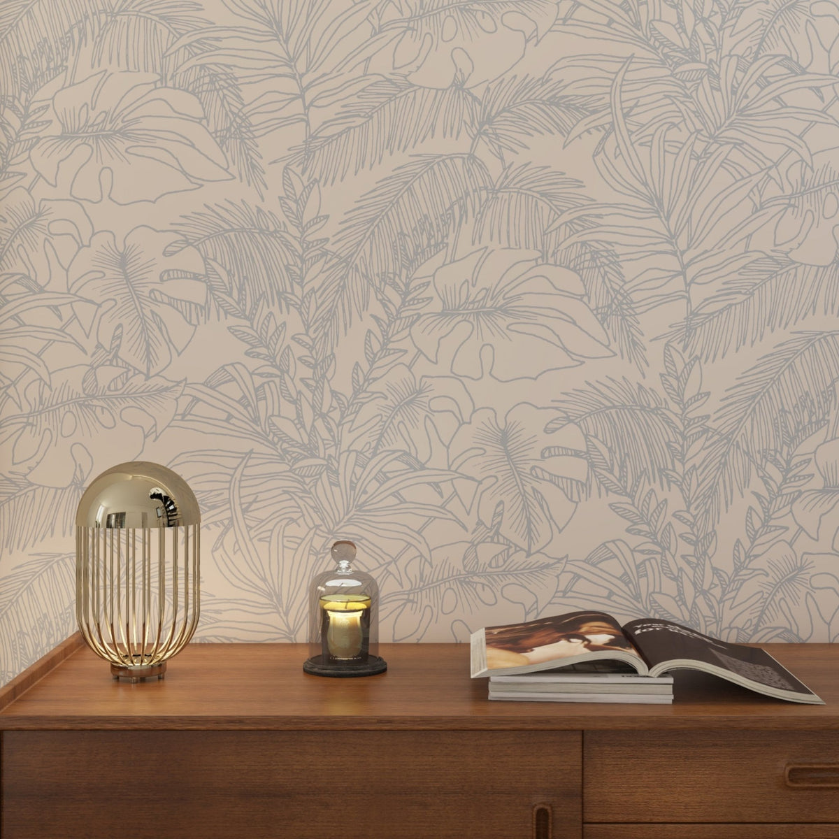Papier peint gris Abondance - Season Paper - The Cool Republic