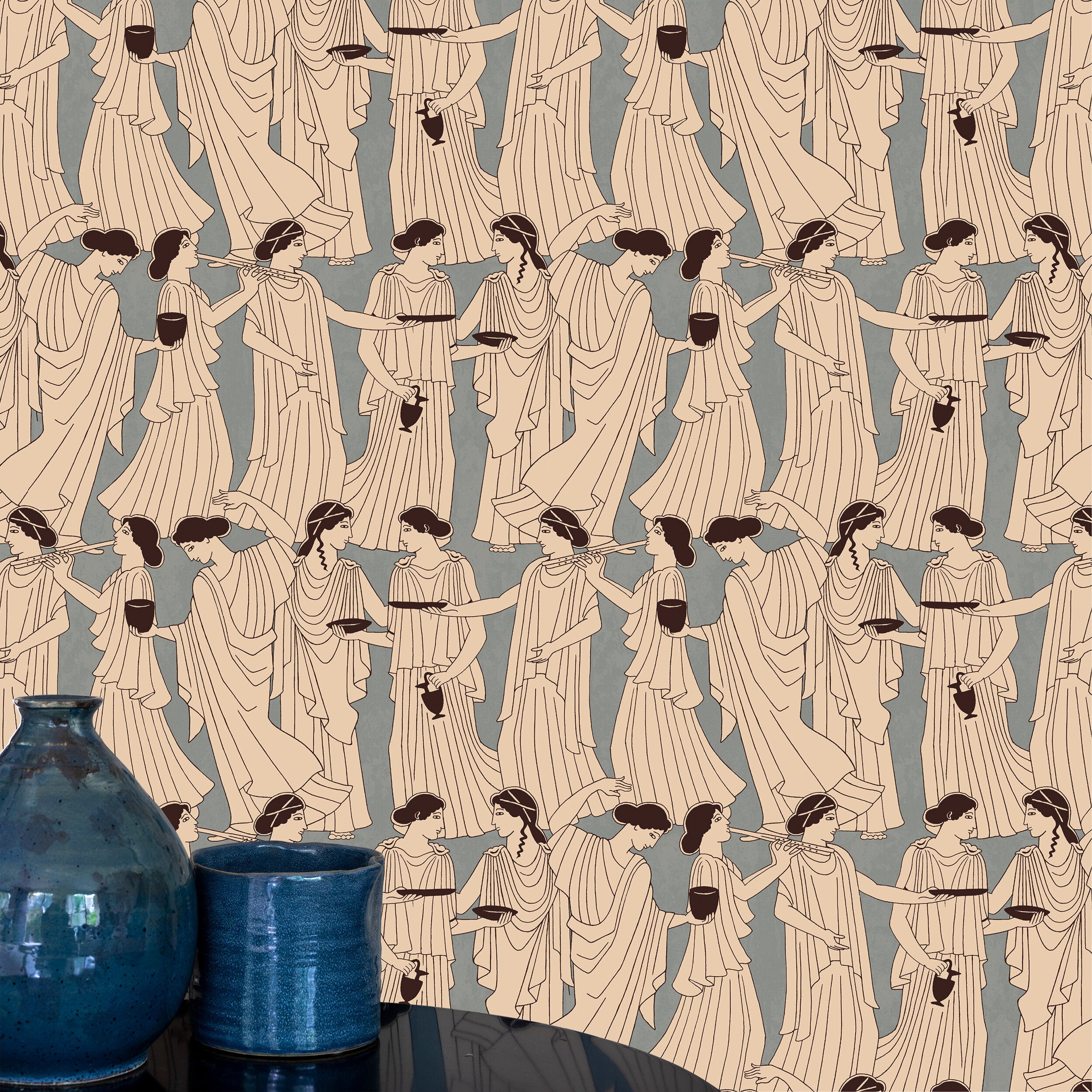 Papier peint intissé bleu 192 x 270 cm Déesse - Edito