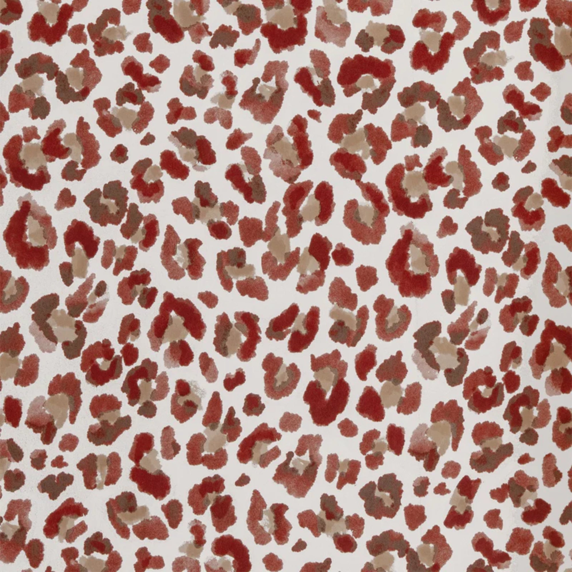 Papier peint intissé rouge savane 192x270 cm Leopard - Edito