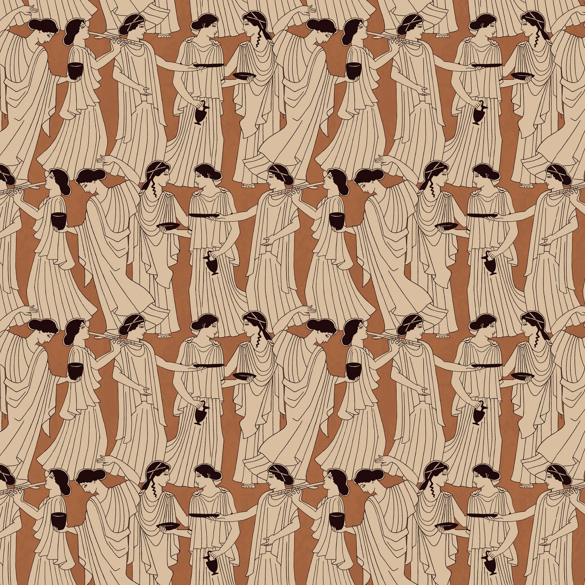 Papier peint intissé terracotta 192 x 270 cm Déesse - Edito