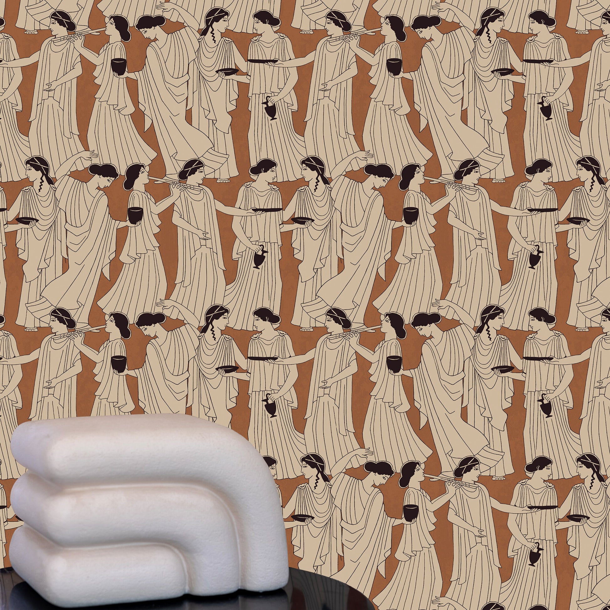 Papier peint intissé terracotta 192 x 270 cm Déesse - Edito