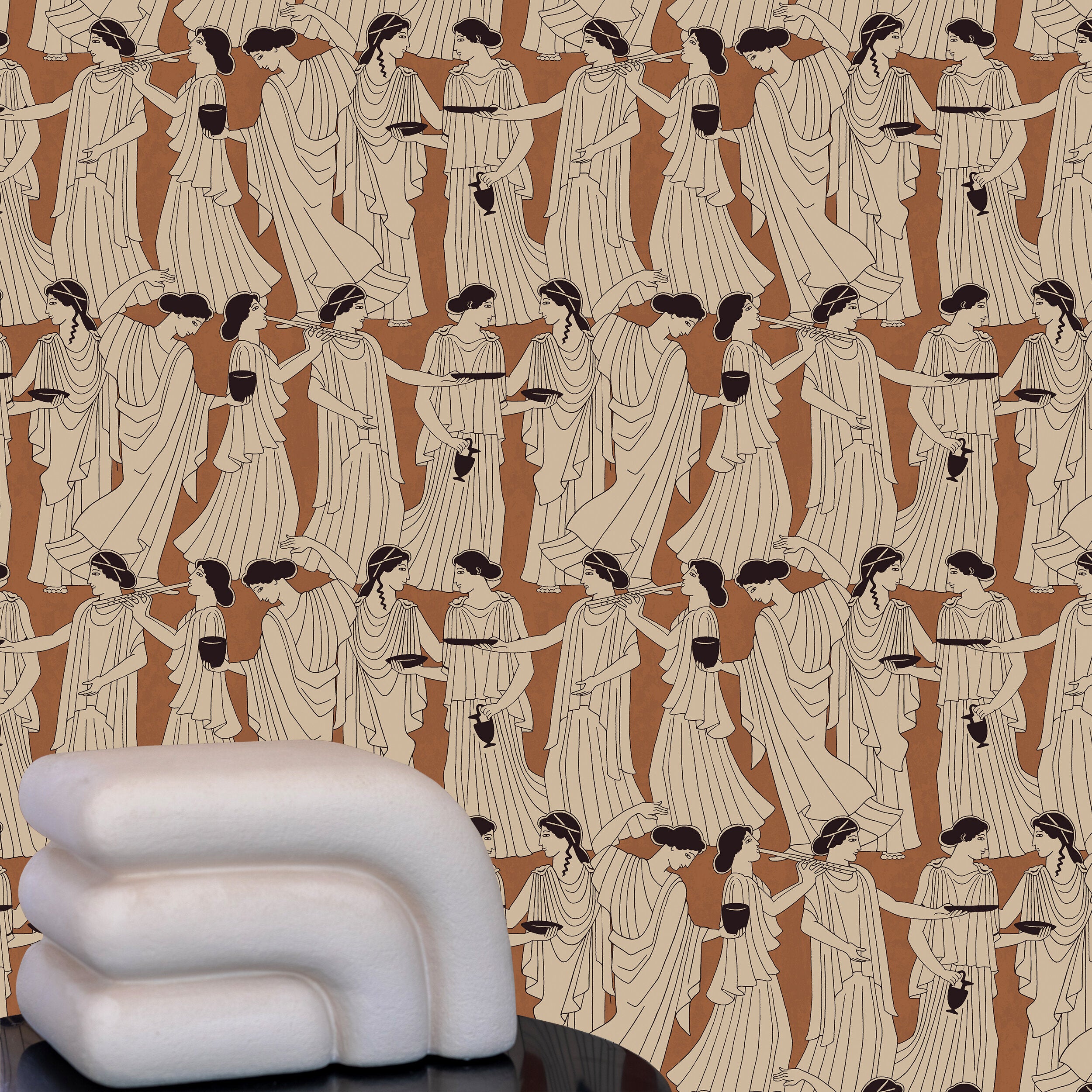 Papier peint intissé terracotta 192 x 270 cm Déesse - Edito