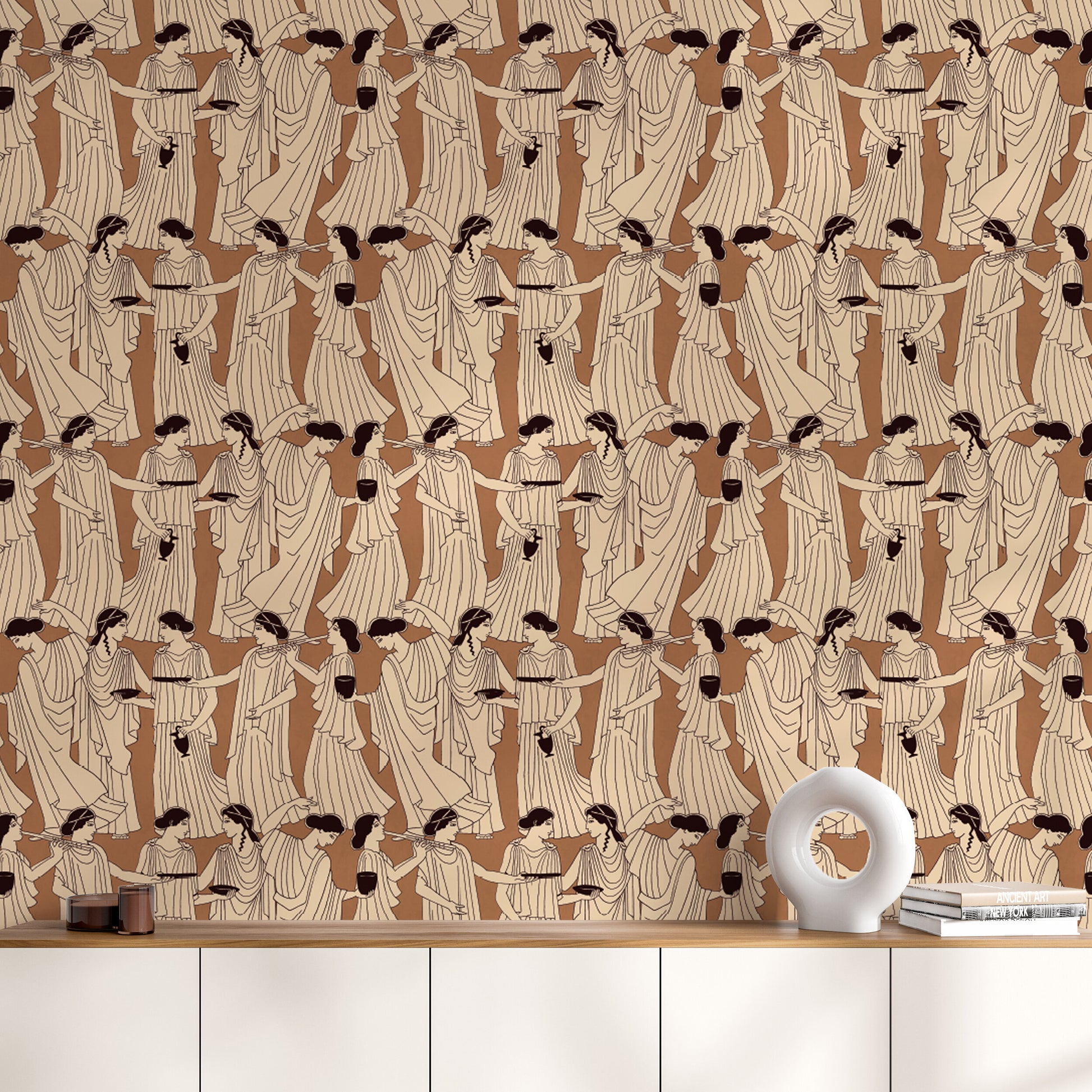 Papier peint intissé terracotta 192 x 270 cm Déesse - Edito
