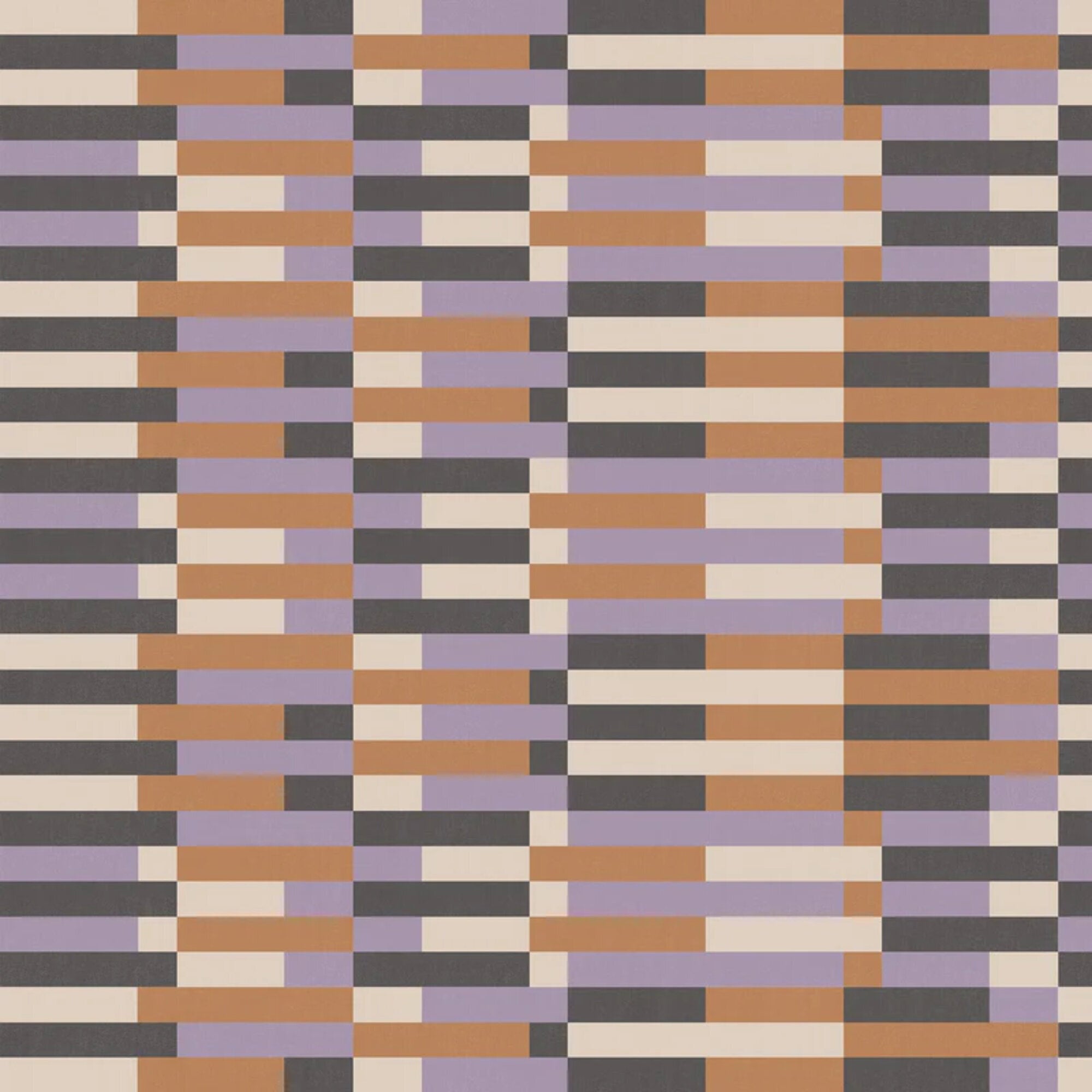 Papier peint intissé violet et orange 192x270 cm Bauhaus - Edito