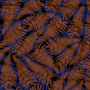 Papier peint orange et bleu Fougères Raccordable - Edito - The Cool Republic