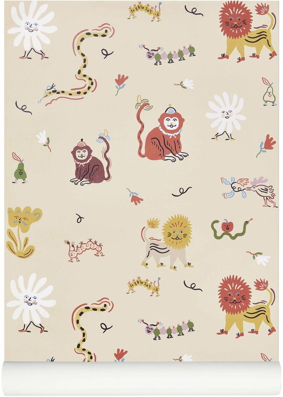 Papier peint pour enfant écru - Nofred - The Cool Republic