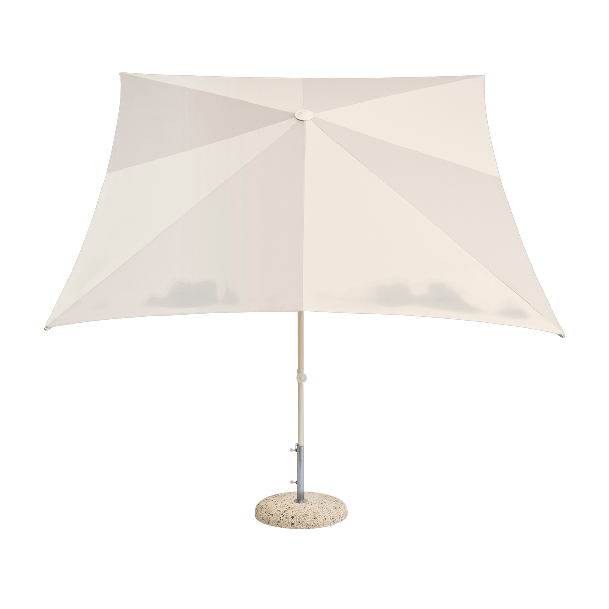 Parasol carré blanc et gris clair 240x240x248cm Terrazza - HAY - The Cool Republic