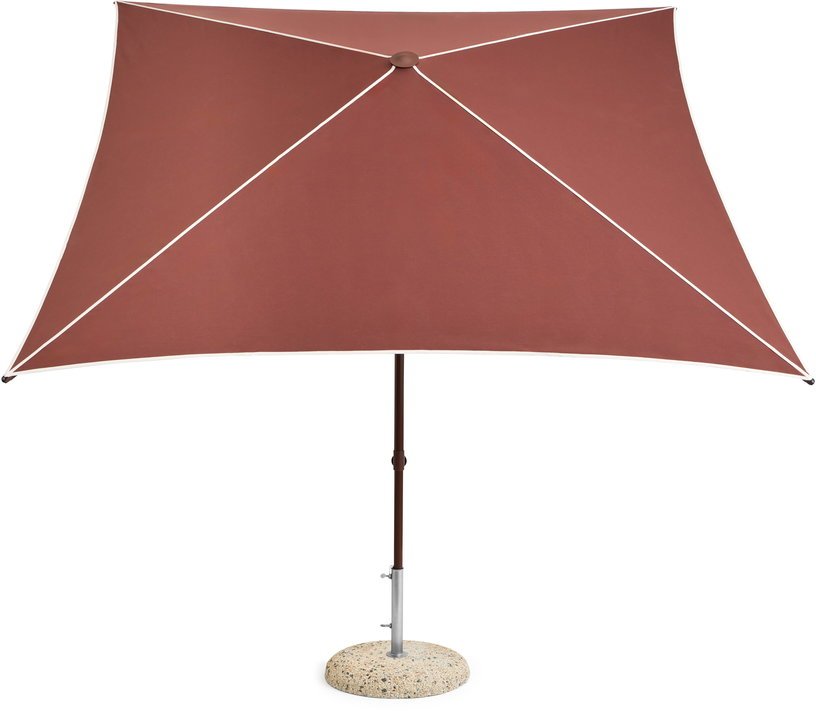 Parasol carré bordeaux 240x240x248cm Terrazza - HAY - The Cool Republic