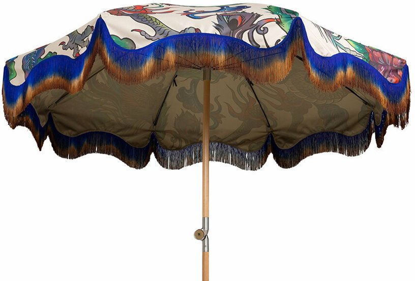 Parasol de plage à motifs dragons 200 x 230 cm Traditional Blend - HKliving - The Cool Republic