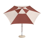 Parasol hexagonal blanc et bordeaux 300x300x240cm Terrazza - HAY - The Cool Republic