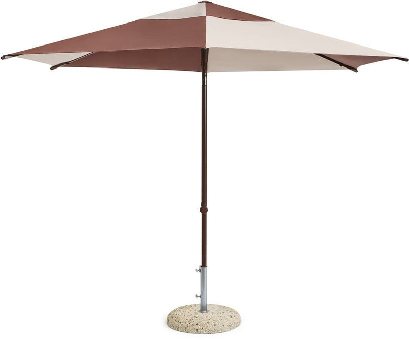 Parasol hexagonal blanc et bordeaux 300x300x240cm Terrazza - HAY - The Cool Republic