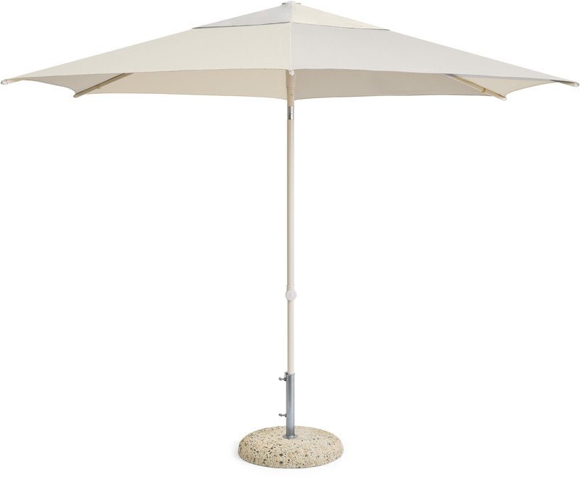 Parasol hexagonal blanc et gris clair 300x300x240cm Terrazza - HAY - The Cool Republic