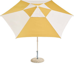Parasol hexagonal blanc et jaune 300x300x240cm Terrazza - HAY - The Cool Republic