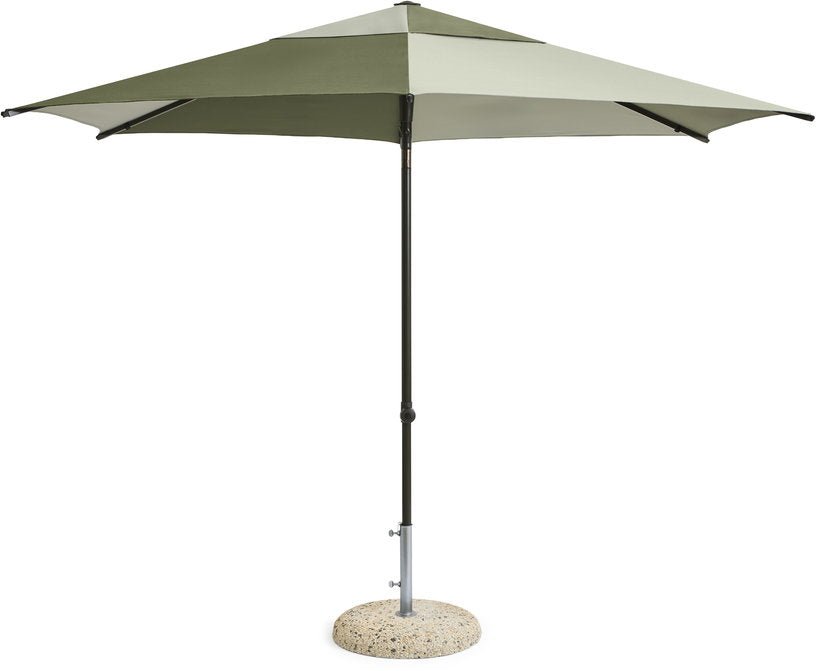 Parasol hexagonal vert et vert foncé 300x300x240cm Terrazza - HAY - The Cool Republic