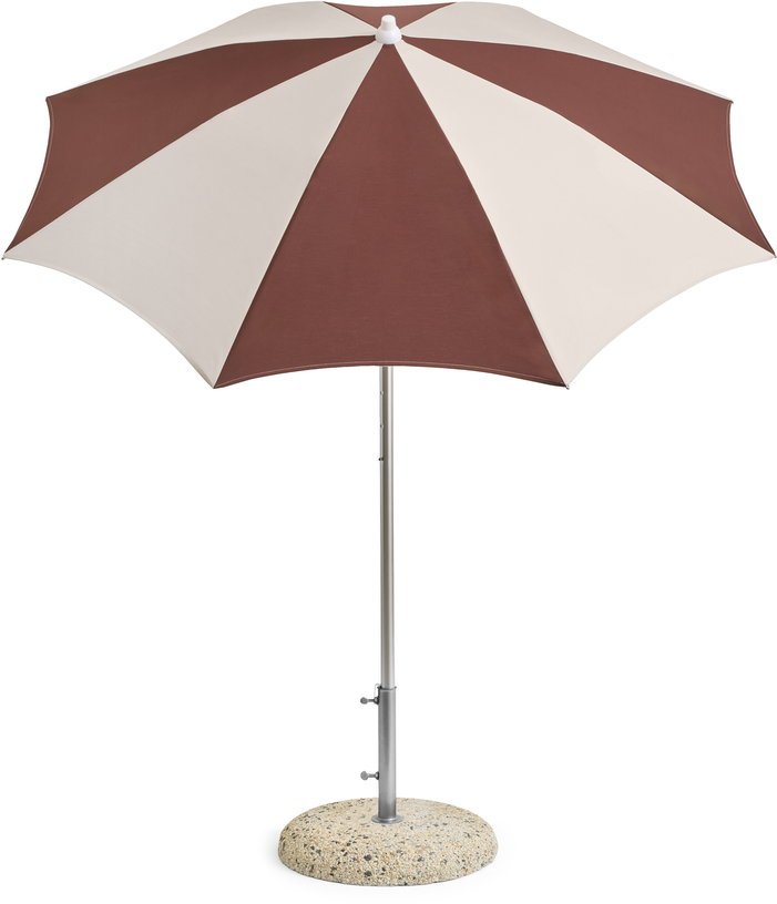 Parasol octogonal blanc et bordeaux 200x200x223cm Terrazza - HAY - The Cool Republic