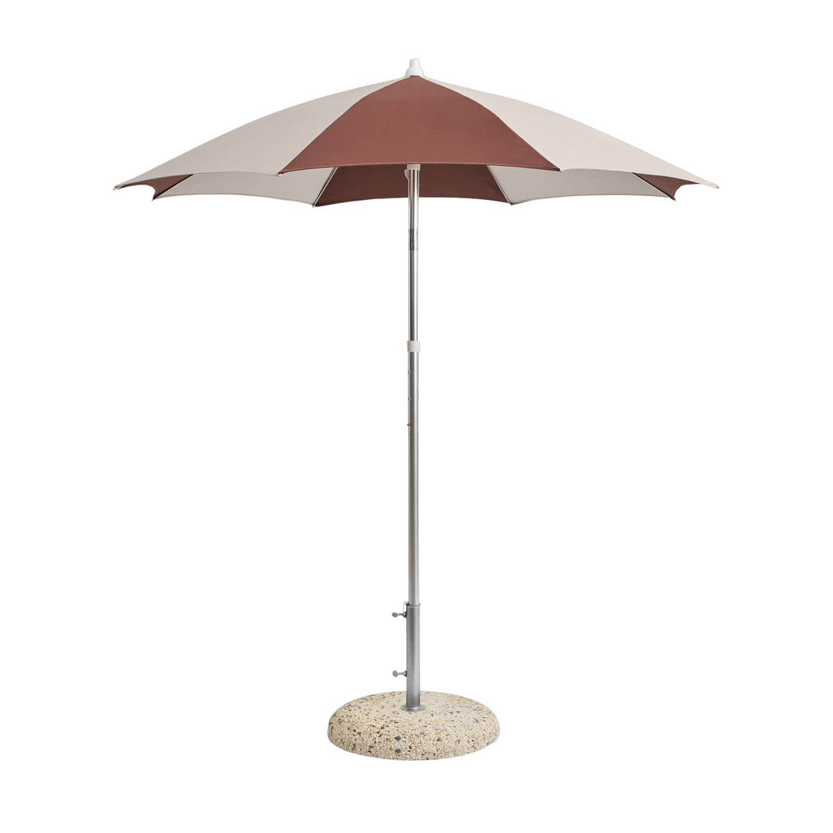 Parasol octogonal blanc et bordeaux 200x200x223cm Terrazza - HAY - The Cool Republic