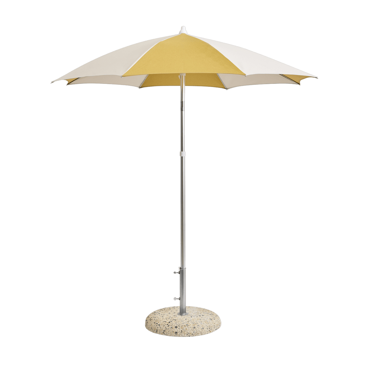 Parasol octogonal jaune et blanc 200x200x223cm Terrazza - HAY - The Cool Republic
