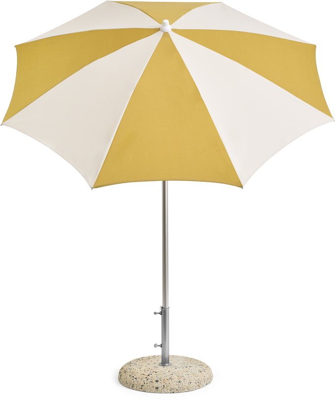Parasol octogonal jaune et blanc 200x200x223cm Terrazza - HAY - The Cool Republic